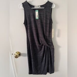 NWT RD Style Meeka Knit Twist Front Dress Dark Gray Medium